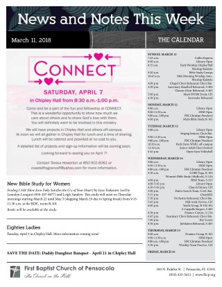 First Baptist Church Pensacola March News