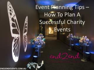 How To Plan A Successful Charity Events?