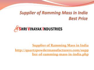 Supplier of ramming mass in india best price