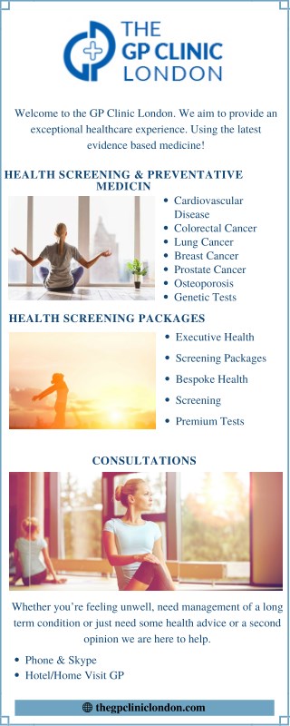 Full Health Screening at The GP Clinic London