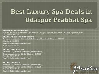 Best Luxury Spa Deals in Udaipur Prabhat Spa