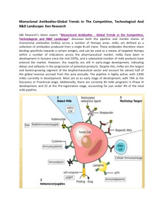 Monoclonal Antibodies Market Size, Monoclonal Antibodies Market Shares, Monoclonal Antibodies Market Trends