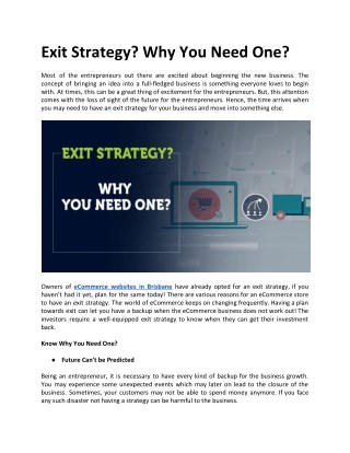 What is Exit Strategy? All Your Questions Answered!!