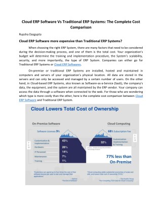 Cloud ERP Software Vs Traditional ERP Systems: The Complete Cost Comparison