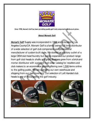 Golf Club Heads - Monark Golf