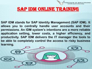 SAP IDM Overview