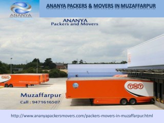 muzaffarpur Packers and Movers | 9471616507| Ananya packers and movers