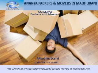 madhubani Packers and Movers | 9471616507| Ananya packers and movers