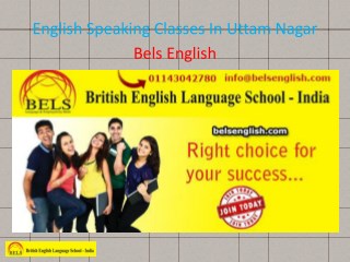 English Speaking Classes In Uttam Nagar