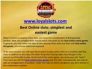 Best Online slots: simplest and easiest game