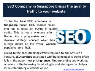 Best SEO agency&SEO services Company singapore.