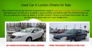 Used Cars in London Ontario for Sale