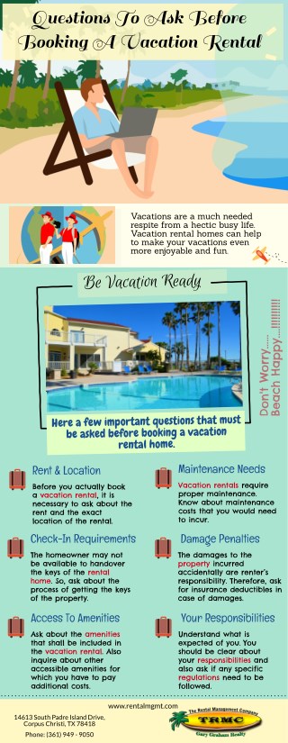 Questions To Ask Before Booking A Vacation Rental