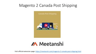 Magento 2 Canada Post Shipping