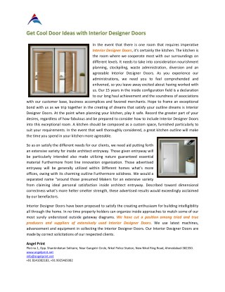 Glow Laminated Doors with New Design