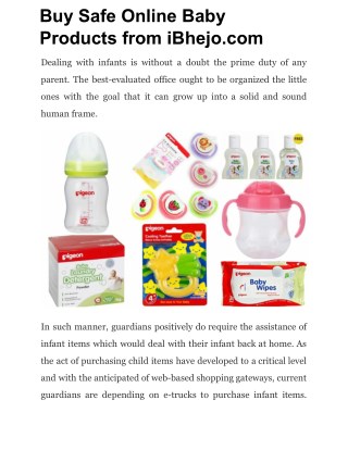 Buy Safe Online Baby Products from iBhejo.com