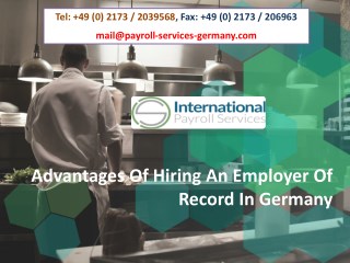 Advantages Of Hiring An Employer Of Record In Germany