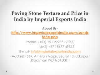 Paving stone texture and price in india by imperial exports india