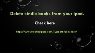 Delete kindle books from your ipad.