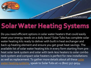 Solar Water Heating Systems