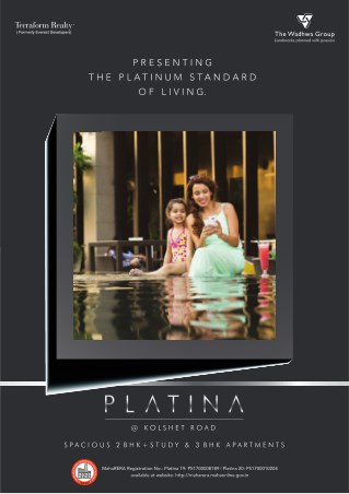 Spacious 2, 3 BHK Apartments in Kolshet Road, Thane - Platina