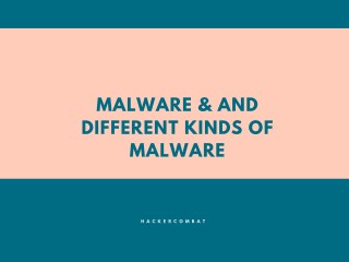Malware and different types of malware