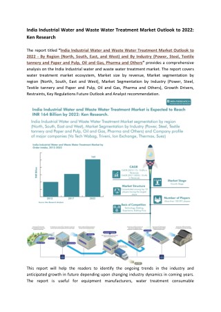 Major players in India industrial water treatment market, India water treatment market- Ken Research