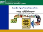 Lean Six Sigma Grants Process Demo