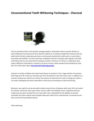 charcoal teeth whitening