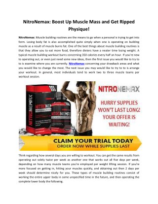 NitroNemax: Maximize Your Workouts & Increase Muscle Building!