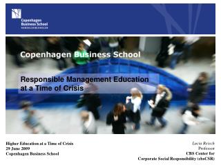 Responsible Management Education at a Time of Crisis