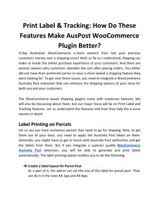 Print Label & Tracking_ How Do These Features Make AusPost WooCommerce Plugin Better