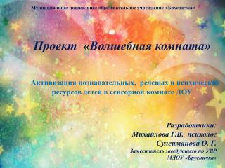 ÐŸÑ€Ð¾ÐµÐºÑ‚ Â«Ð’Ð¾Ð»ÑˆÐµÐ±Ð½Ð°Ñ ÐºÐ¾Ð¼Ð½Ð°Ñ‚Ð°Â»