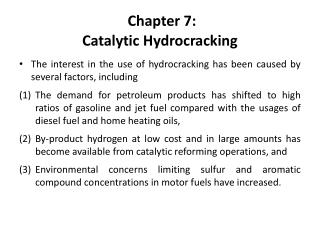 Chapter 7: Catalytic Hydrocracking