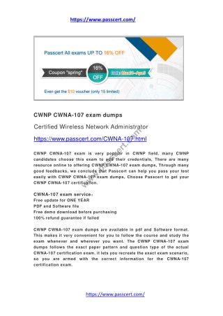 CWNP CWNA-107 exam dumps