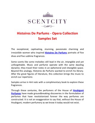 Histoires De Parfums - Opera Collection Samples Set