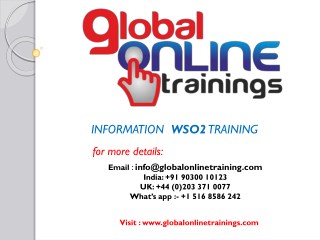 WSO2 Training | WSO2 ESB Online Training - Global Online Trainings