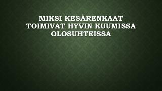 Miksi kesÃ¤renkaat toimivat hyvin kuumissa olosuhteissa