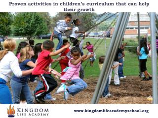 Proven activities that can help Children in their curriculum