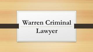 Warren Criminal Lawyer