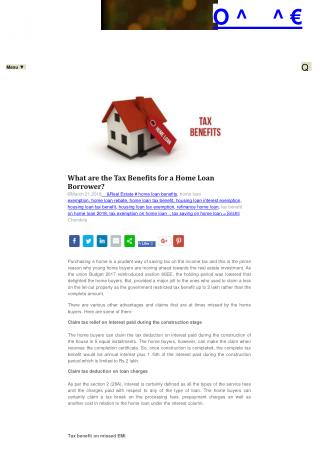 What are the Tax Benefits for a Home Loan Borrower?