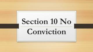 Section 10 No Conviction