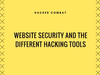 Website Security and hacking tools