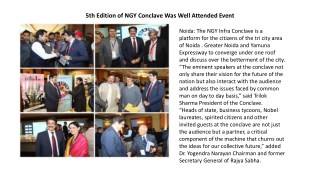 5th Edition of NGY Conclave Was Well Attended Event