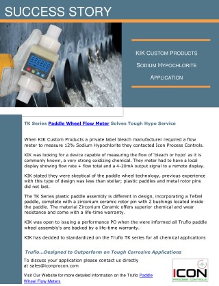 Paddlewheel Flow Meters