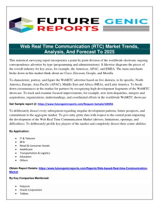 Web Real Time Communication (RTC) Market Global Research Report 2025