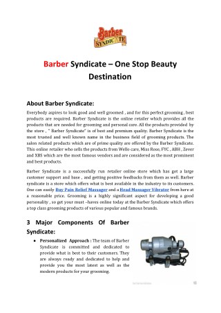 Barber Syndicate â€“ One Stop Beauty Destination
