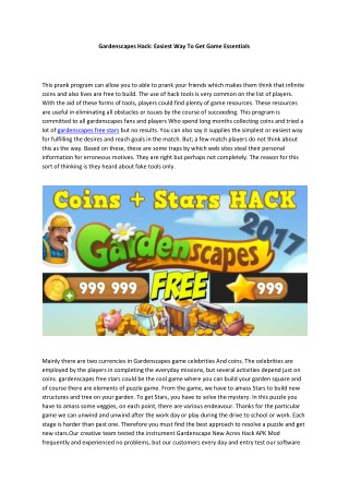 gardenscapes free stars