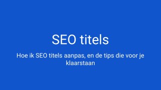 SEO titels