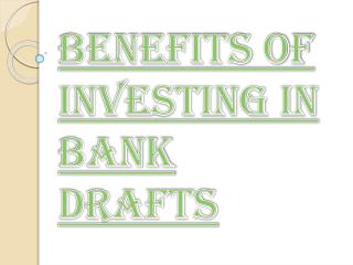 Definition of Bank Draft and It's Benefits
